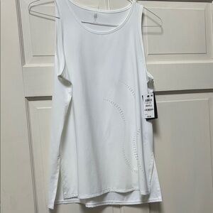 Ideology White Tank Top with Subtle Design